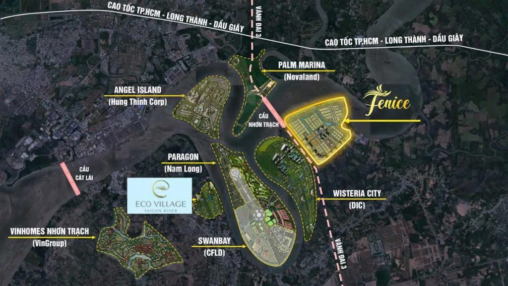 Vị trí và liên kết vùng của dự án Ecovillage Saigon River